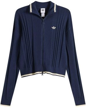 adidas Knit Firebird Track Top - Blue