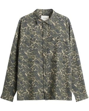 Kestin Landscape Print Taymount Overshirt - Green