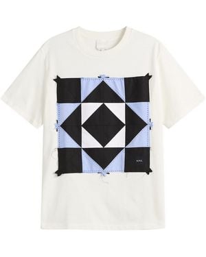 A.P.C. T-Shirt Patchwork - Blue