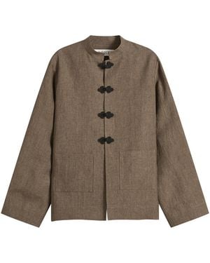 Rohe Rohe Mandarin Linen Jacket - Green
