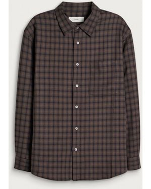 DUNST Checked Flannel Shirt - Gray