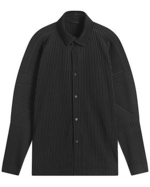 Homme Plissé Issey Miyake Homme Plisse Button Down Shirt - Black
