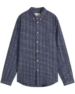 Folk Stripe Relaxed Shirt - Blue