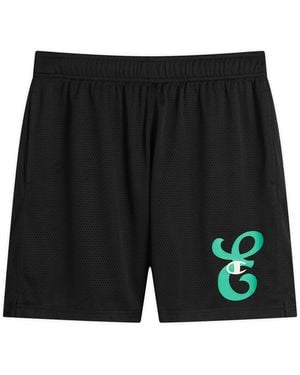 Champion For E By End. Mesh Shorts 'Emerald' - Black