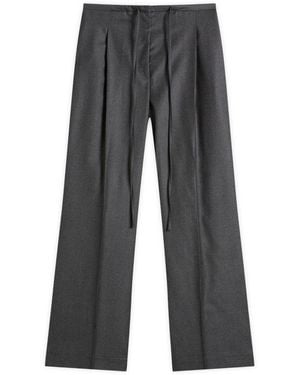 Rohe Relaxed Soft Wool Trousers - Grey