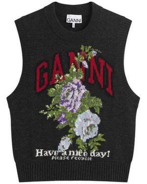 Ganni Wool Vest - Black