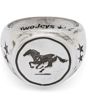 Twojeys Galloping Signet Ring - Metallic