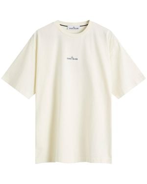 Stone Island Compass Camo Logo T-Shirt - Natural
