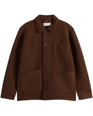 Universal Works Wool Fleece Field Jacket - Brown