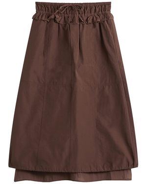 Damson Madder Amber Panel Midi Skirt - Brown