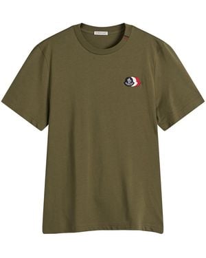 Moncler Cotton Patch Logo T-Shirt - Green