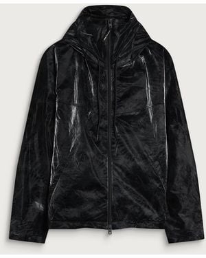 Y-3 Marble Nylon Hoodied Coat - Black