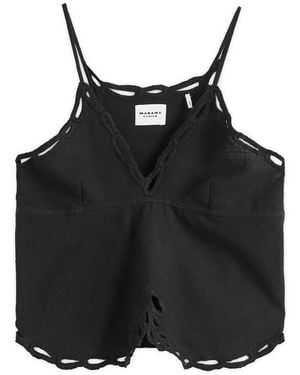 Isabel Marant Tomeki Vest Top - Black