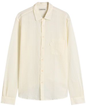 YMC Curtis Seersucker Stripe Shirt - White