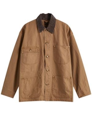 Orslow Relaxed Fit Coverall Jacket - Brown