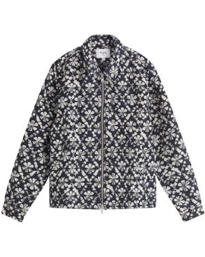 Wax London Eldon Jacquard Flower Jacket - Gray