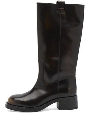 Alohas Sajan Vintage Effect Leather Boots - Black