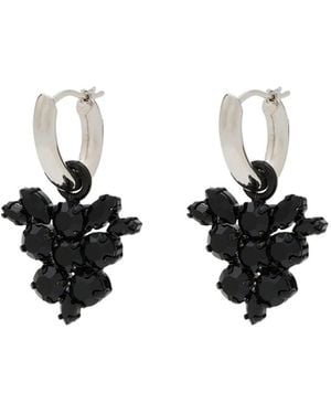 Simone Rocha Frond Hoop Earrings - Black