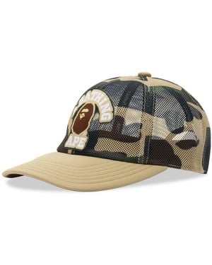 A Bathing Ape 1St Camo College Mesh Cap - Green