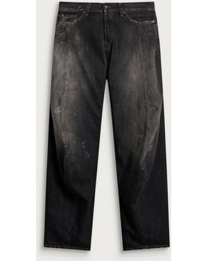 Acne Studios Trafalgar Twisted Baggy Jeans - Grey