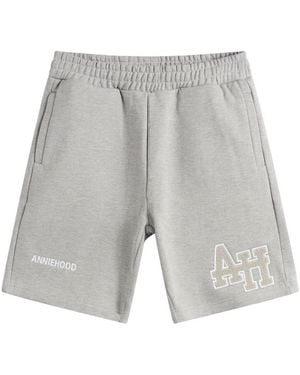 Annie Hood College Sweat Shorts - Gray