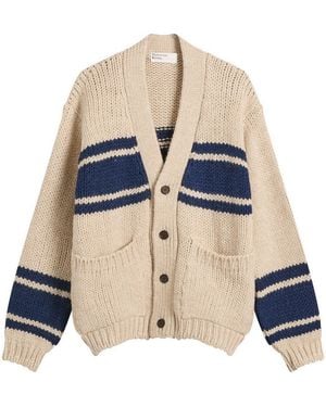 Universal Works Langdale Chunky Knit Cardigan - Blue