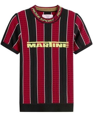 Martine Rose Logo Tight T-Shirt - Red