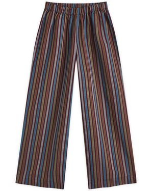 Baserange Ole Stripe Trousers - Grey