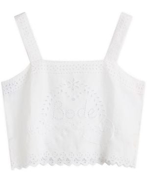 Bode Belvoir Tank Top - White