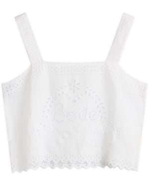 Bode Belvoir Tank Top - White