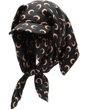 Marine Serre Moon Silk Veiled Cap - Black