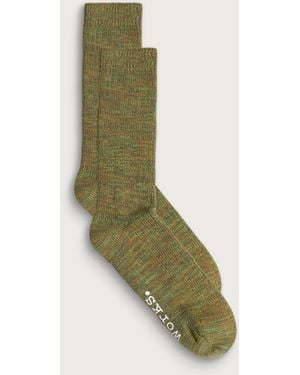Universal Works Slub Knit Slub Sock - Green