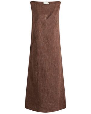 Deiji Studios High Tie Dress - Brown