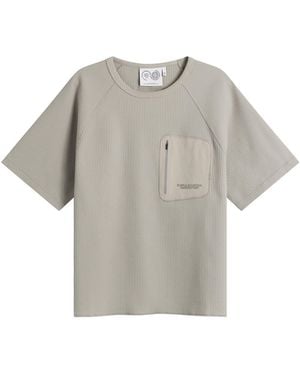 Purple Mountain Observatory Waffle T-Shirt - Grey