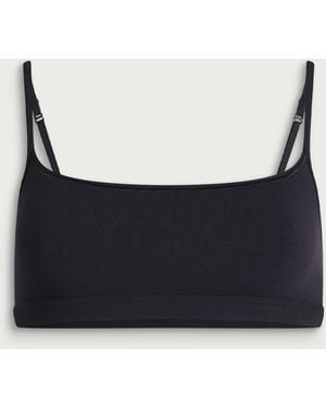 Skims Everyday Cotton Scoop Bralette - Blue