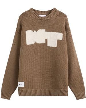WTAPS Intarsia Knit Sweater - Brown