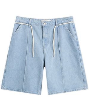 About Blank Wide Denim Short - Blue