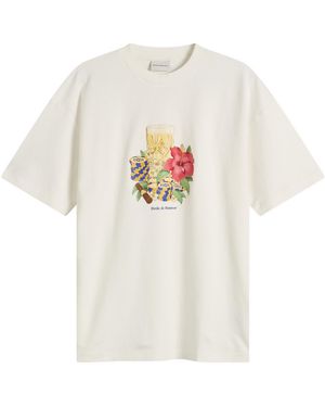 Drole de Monsieur T-Shirt Hibiscus Club - White