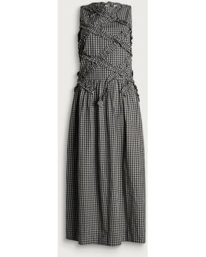 Damson Madder Elora Midi Sleeveless Midi Dress - Grey