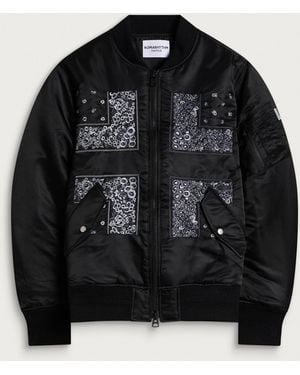 Nomarythm Textile Bandana Embroidery Flight Jacket - Black