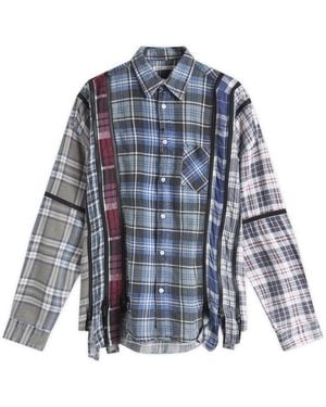 Needles 7 Cuts Wide Flannel Shirt - Blue