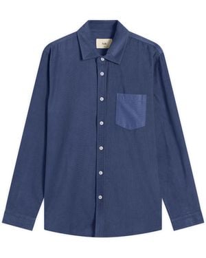 Folk Direction Babycord Shirt - Blue
