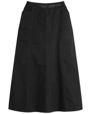 Gramicci Organic Cotton Voyager Midi Utility Skirt - Black