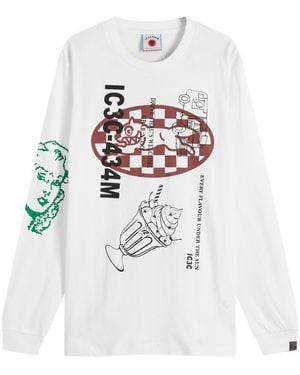 ICECREAM Multi Graphic Long Sleeve T-Shirt - White