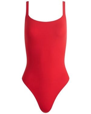 Skims Fits Everybody Square Neck Bodysuit - Red