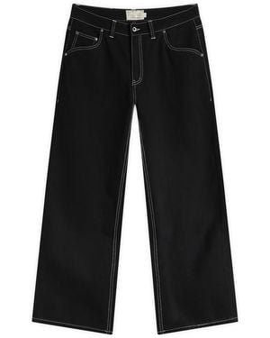 Dime Baggy Denim Trousers - Black