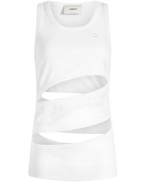 Coperni Spiral Tank Top - White