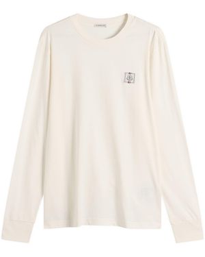 Moncler Long Sleeve Cotton T-Shirt - White