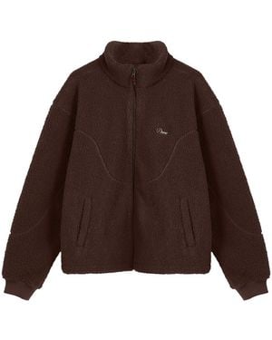 Dime Polar Fleece Sherpa Zip Jacket - Brown