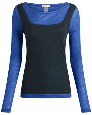 Fruity Booty Double Layer Long Sleeve Top - Blue
